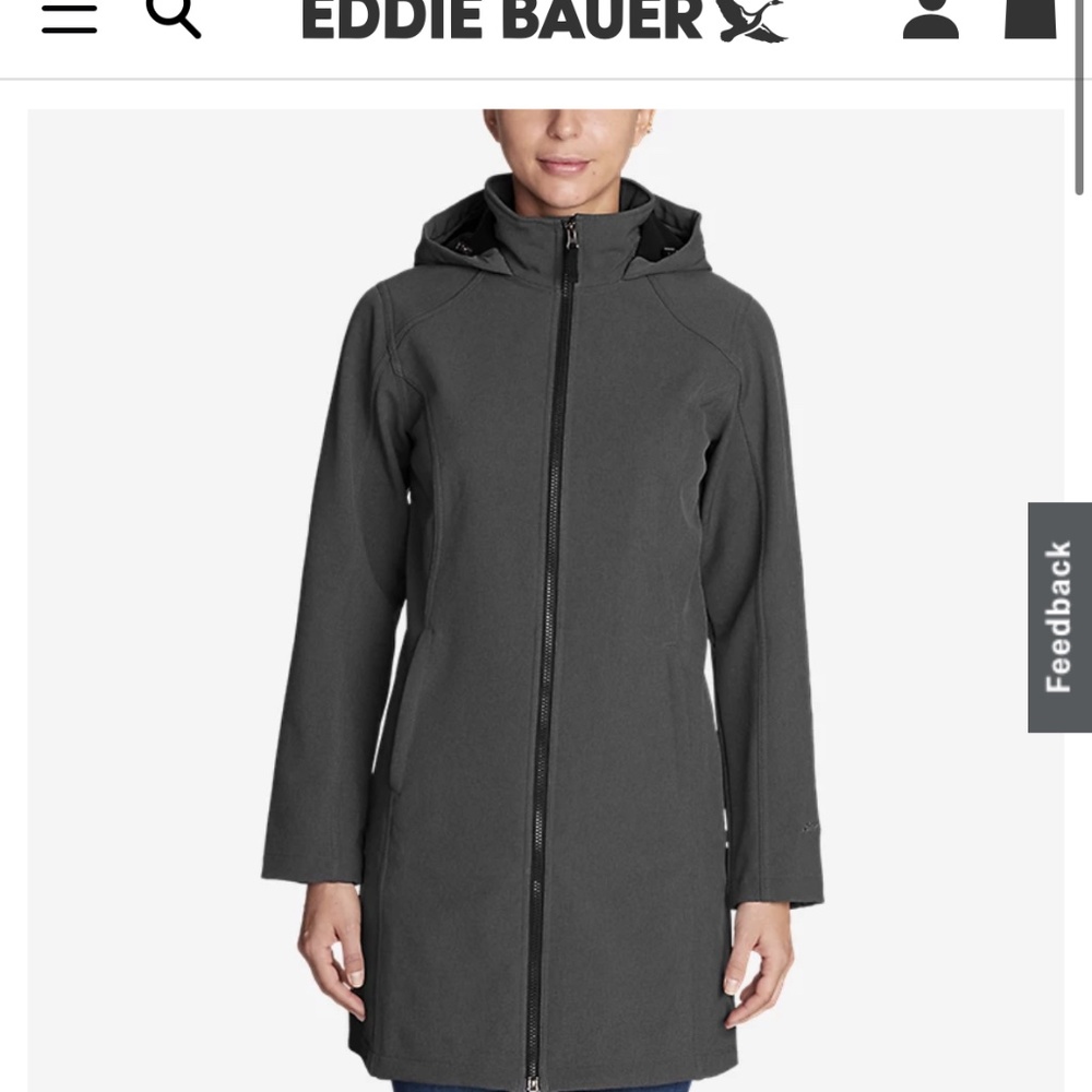 Eddie Bauer Women’s Windfoil Elite 2.0 Hooded Trench Coat - SIZE XL